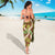 Brown Hawaii Plumeria Lei With Tropical Leaves Sarong