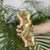 Brown Hawaii Plumeria Lei With Tropical Leaves Skinny Tumbler