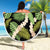 Black Hawaii Plumeria Lei With Tropical Leaves Beach Blanket