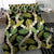 Black Hawaii Plumeria Lei With Tropical Leaves Bedding Set