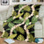 Black Hawaii Plumeria Lei With Tropical Leaves Blanket