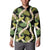 Black Hawaii Plumeria Lei With Tropical Leaves Button Sweatshirt