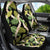 Black Hawaii Plumeria Lei With Tropical Leaves Car Seat Cover