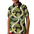 Black Hawaii Plumeria Lei With Tropical Leaves Kid Polo Shirt