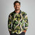 Black Hawaii Plumeria Lei With Tropical Leaves Long Sleeve Polo Shirt