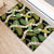 Black Hawaii Plumeria Lei With Tropical Leaves Rubber Doormat