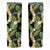 Black Hawaii Plumeria Lei With Tropical Leaves Skinny Tumbler