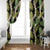 Black Hawaii Plumeria Lei With Tropical Leaves Window Curtain