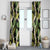 Black Hawaii Plumeria Lei With Tropical Leaves Window Curtain