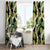 Black Hawaii Plumeria Lei With Tropical Leaves Window Curtain