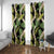 Black Hawaii Plumeria Lei With Tropical Leaves Window Curtain