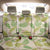 Beige Hawaii Plumeria Lei With Tropical Leaves Back Car Seat Cover