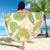 Beige Hawaii Plumeria Lei With Tropical Leaves Beach Blanket