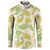 Beige Hawaii Plumeria Lei With Tropical Leaves Button Sweatshirt