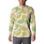 Beige Hawaii Plumeria Lei With Tropical Leaves Button Sweatshirt