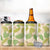 Beige Hawaii Plumeria Lei With Tropical Leaves 4 in 1 Can Cooler Tumbler