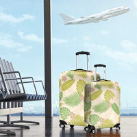 Beige Hawaii Plumeria Lei With Tropical Leaves Luggage Cover