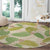 Beige Hawaii Plumeria Lei With Tropical Leaves Round Carpet