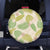 Beige Hawaii Plumeria Lei With Tropical Leaves Spare Tire Cover