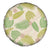 Beige Hawaii Plumeria Lei With Tropical Leaves Spare Tire Cover