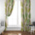 Beige Hawaii Plumeria Lei With Tropical Leaves Window Curtain