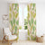 Beige Hawaii Plumeria Lei With Tropical Leaves Window Curtain