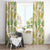 Beige Hawaii Plumeria Lei With Tropical Leaves Window Curtain