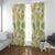 Beige Hawaii Plumeria Lei With Tropical Leaves Window Curtain