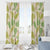 Beige Hawaii Plumeria Lei With Tropical Leaves Window Curtain