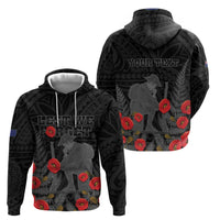 Personalised New Zealand ANZAC Day Hoodie Lest We Forget Soldier Memorial