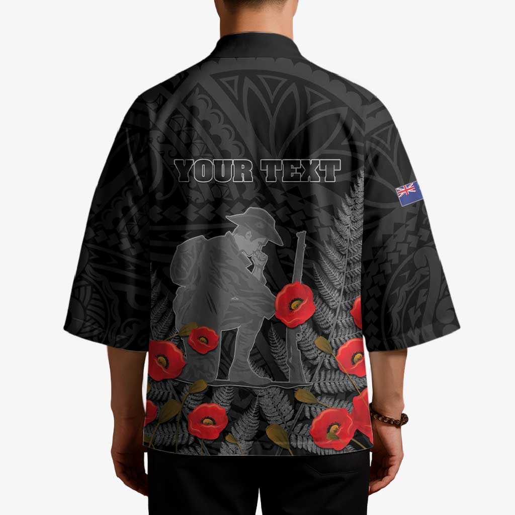Personalised New Zealand ANZAC Day Kimono Lest We Forget Soldier Memorial