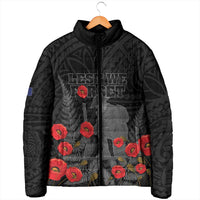 Personalised New Zealand ANZAC Day Padded Jacket Lest We Forget Soldier Memorial
