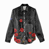 Personalised New Zealand ANZAC Day Women Casual Shirt Lest We Forget Soldier Memorial LT15 - Polynesian Pride