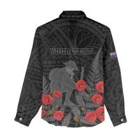 Personalised New Zealand ANZAC Day Women Casual Shirt Lest We Forget Soldier Memorial LT15 - Polynesian Pride