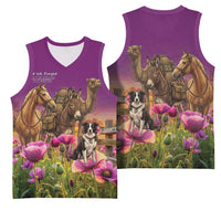 ANZAC Day Basketball Jersey Lest We Forget The Animals Of War