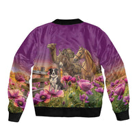 ANZAC Day Bomber Jacket Lest We Forget The Animals Of War