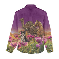 ANZAC Day Women Casual Shirt Lest We Forget The Animals Of War