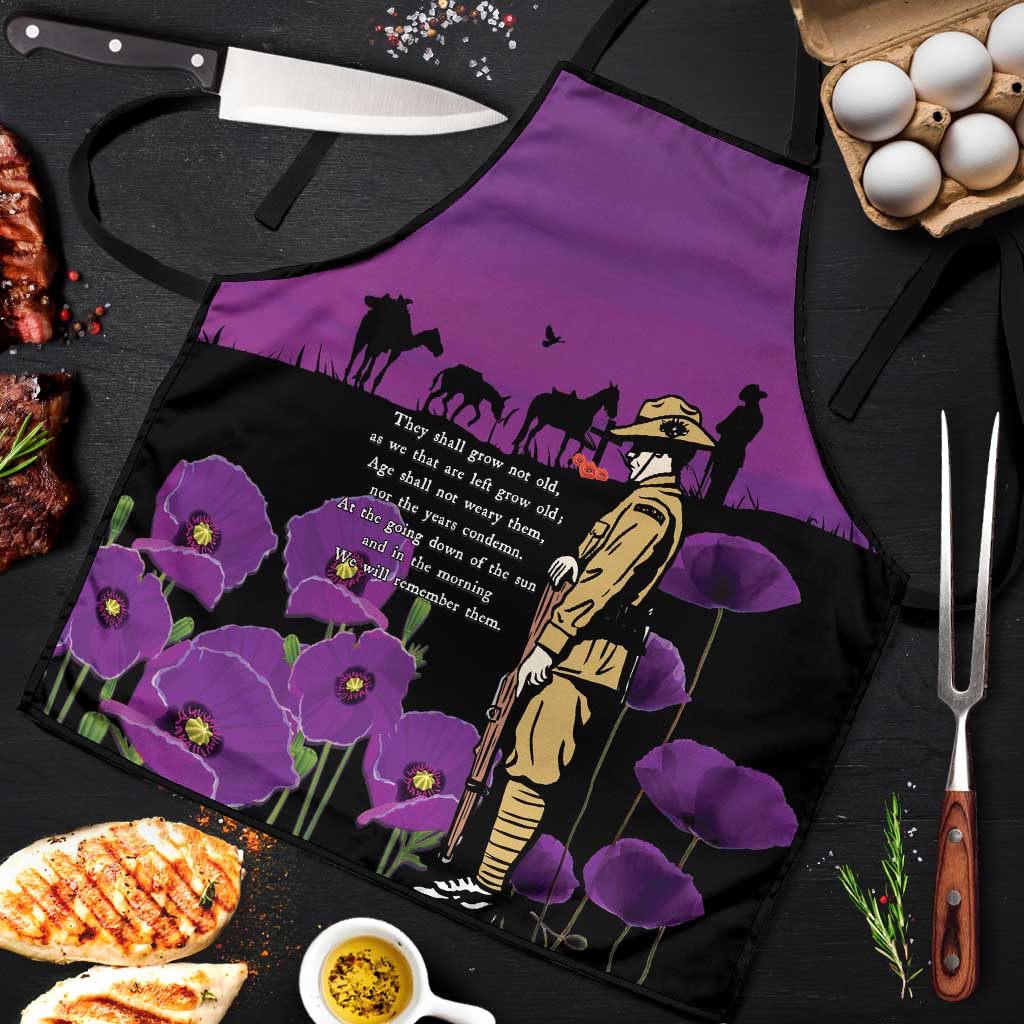 ANZAC Soldier and War Animals Apron We Will Remember Them