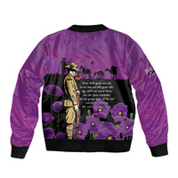 ANZAC Soldier and War Animals Bomber Jacket We Will Remember Them