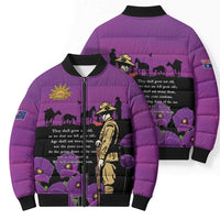 ANZAC Soldier and War Animals Bomber Puffer Jacket We Will Remember Them