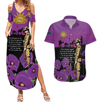 ANZAC Soldier and War Animals Couples Matching Summer Maxi Dress and Hawaiian Shirt We Will Remember Them