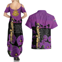 ANZAC Soldier and War Animals Couples Matching Summer Maxi Dress and Hawaiian Shirt We Will Remember Them