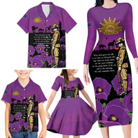 ANZAC Soldier and War Animals Family Matching Long Sleeve Bodycon Dress and Hawaiian Shirt We Will Remember Them LT15 - Polynesian Pride