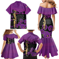 ANZAC Soldier and War Animals Family Matching Mermaid Dress and Hawaiian Shirt We Will Remember Them