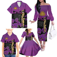 ANZAC Soldier and War Animals Family Matching Off The Shoulder Long Sleeve Dress and Hawaiian Shirt We Will Remember Them LT15 - Polynesian Pride