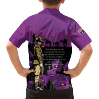 ANZAC Soldier and War Animals Kid Hawaiian Shirt We Will Remember Them