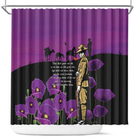 ANZAC Soldier and War Animals Shower Curtain We Will Remember Them