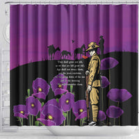 ANZAC Soldier and War Animals Shower Curtain We Will Remember Them