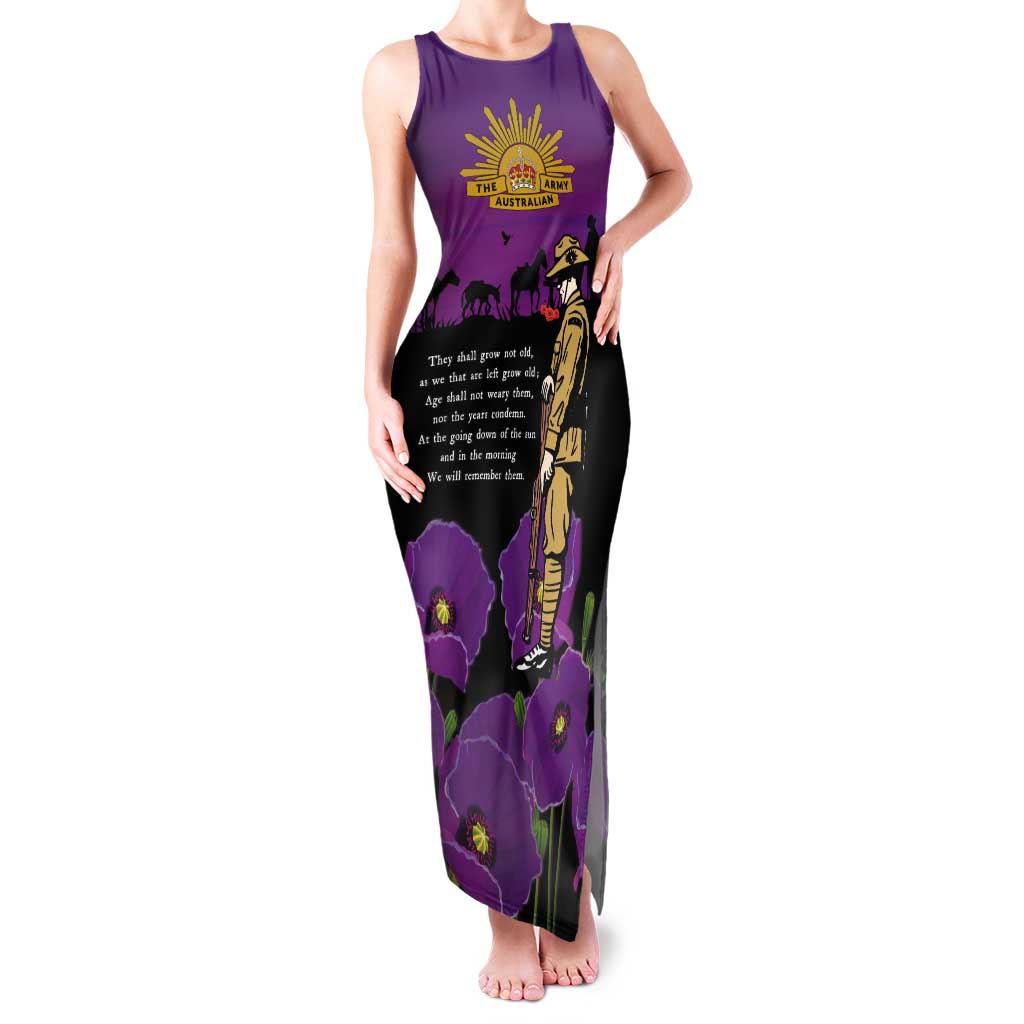 ANZAC Soldier and War Animals Tank Maxi Dress We Will Remember Them