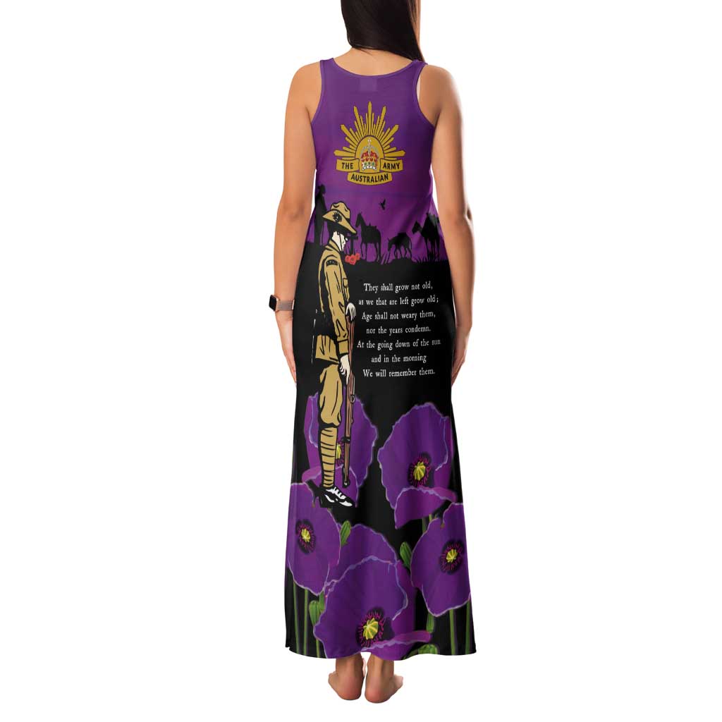 ANZAC Soldier and War Animals Tank Maxi Dress We Will Remember Them
